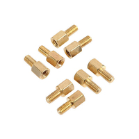 Separadores hexagonales de latón OEM personalizados, barras espaciadoras y pilares huecos de latón, tornillos hexagonales huecos para PCB, sujetadores hexagonales hembra