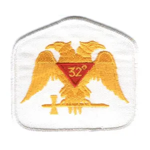 Bestverkopende Groothandel Op Maat Gemaakte Gouden Eagle Badge Machine Borduurwerk Ijzer Op Applique Patch