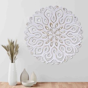 Panneau de décoration murale en bois MDF, Plaque suspendue, décoration pour salon, chambre à coucher, couloir bureau (16X16) - Product Image 2