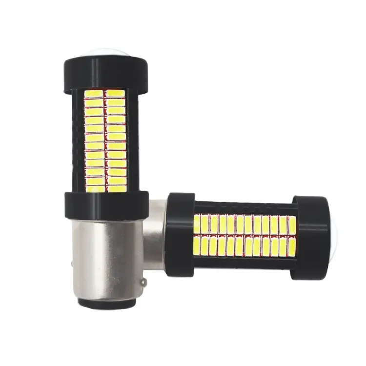 Lâmpada LED para freio e reversão de Carbus, logotipo perfeito para carro, 1156 BA15S P21W 1157 BAY15D P21/5W, luz de sinalização 106, chip SMD 4014