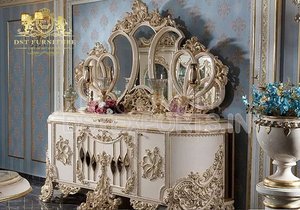 Juego de Muebles de Comedor Estilo Rococó Francés Real, Muebles de Comedor Estilo Reino Real, Compre un Juego de Mesa de Comedor Francés - Product Image 2