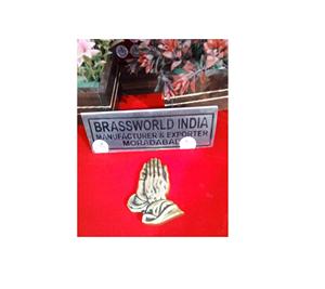 NOUVELLE APPLIQUE MURALE EN LAITRÉE DE STYLE AMÉRICAIN, MOTIF MAINS EN PRIÈRE, POUR URNE FUNÈBRE ET Fournitures Funéraires - Product Image 1