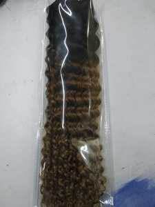 100% templo indio virgen para extensiones de cabello rizado profundo de Color Ombre cabello Remy de estilo europeo dibujado Doble - Product Image 3