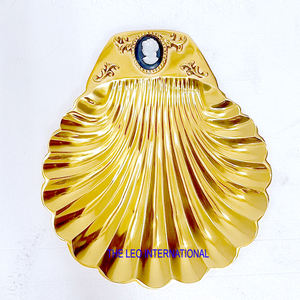 Tazón Chapado en plata con forma de concha de Metal de latón, cuenco decorativo de acento para el hogar moderno de la más alta calidad - Product Image 6