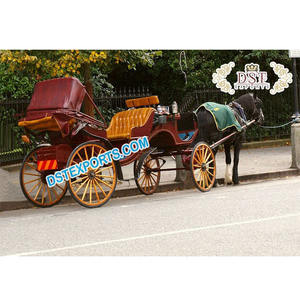 Calèche Victoria australienne dernière voiture tirée par des chevaux de mariage Canadian Victoria Horses Buggy Fabricant - Product Image 1