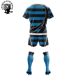 Conjunto de uniforme de rugby de alta calidad y grueso personalizado unisex, pantalones cortos transpirables de mezcla de algodón de secado rápido, último diseño disponible para - Product Image 2
