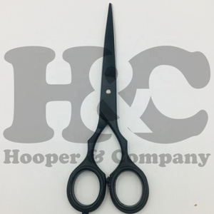 Nouveaux ciseaux de coiffeur noirs en gros ciseaux de coiffure japonais en acier inoxydable ciseaux de coiffeur emballage Logo durable - Product Image 4