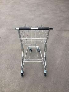 Chariot de courses à trois paniers, plaqué chrome, pour supermarchés aux Philippines, MOQ 50 pièces - Product Image 2