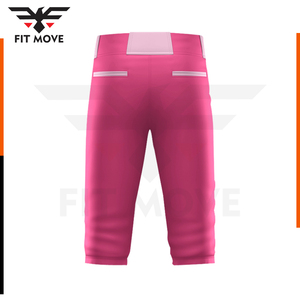 Pantalons de baseball sur mesure en gros de haute qualité avec revers côtelés et taille élastique, vêtements de baseball et de softball, nom d'équipe personnalisé, unisexe - Product Image 4