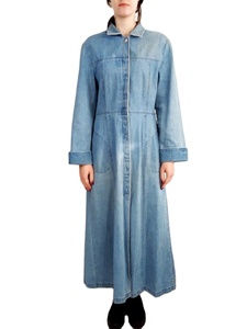 Robe en Jean pour femmes, bleu, plumeau, longue, veste en Jean pour dames, manches longues, vêtement noir, manteau sur mesure C - Product Image 2