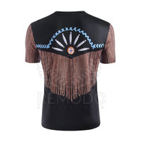 T-shirt personnalisé pour homme à manches courtes en tricot écologique respirant 200g polyester/coton sublimation
