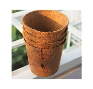 Pots de culture en Fiber de Coco naturel, pièces, pour le jardinage des plantes, fabricant au Vietnam