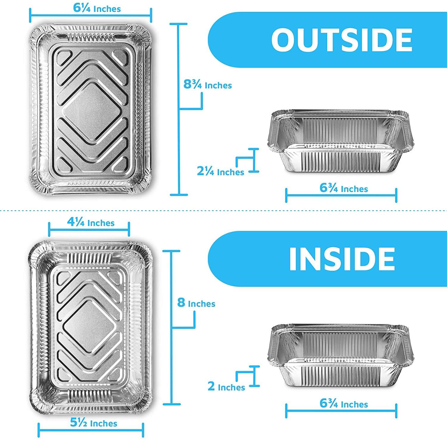 Fogli Di Alluminio Usa E Getta Crostate Per Uova Stampi Per Torte In - Foto 14