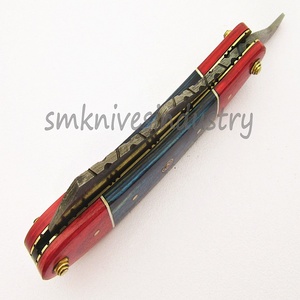 Maquinilla de afeitar recta de Damasco, hecha a mano, con mango de hueso de camello (Smk1286) - Product Image 6