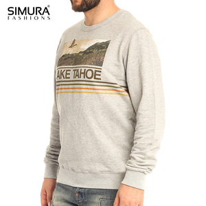 เสื้อสเวตเชิ้ตผู้ชาย ดีไซน์ทันสมัย บริการ OEM รับทำโลโก้ ผ้าโพลีเอสเตอร์เทอร์รี่ ขายส่ง - Product Image 3