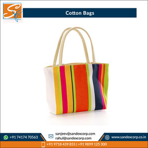 Personnaliser la conception et l'impression de haute qualité en gros 100% cardé coton imprimé sac à provisions au meilleur prix exportateur en Inde - Product Image 4