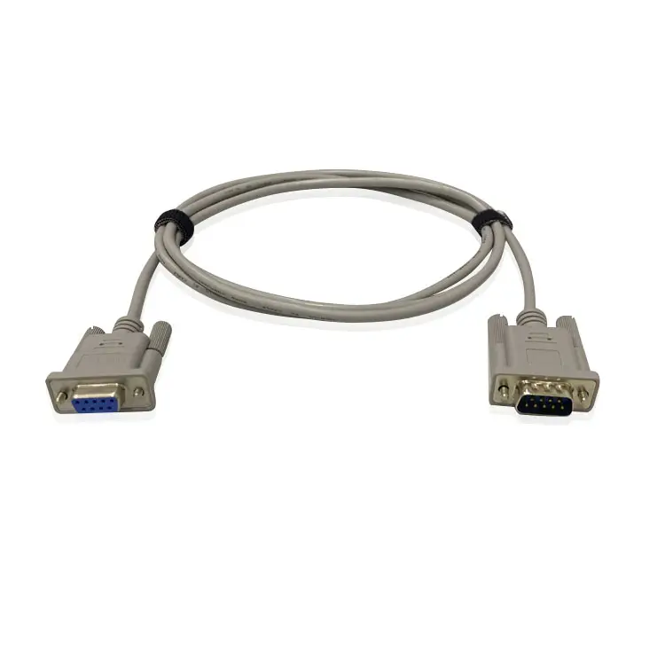 Kabel VGA DB9 Konektor Kabel Lurus Melalui Seri DB9 Adaptor Pria Ke Wanita Abu-abu 6ft