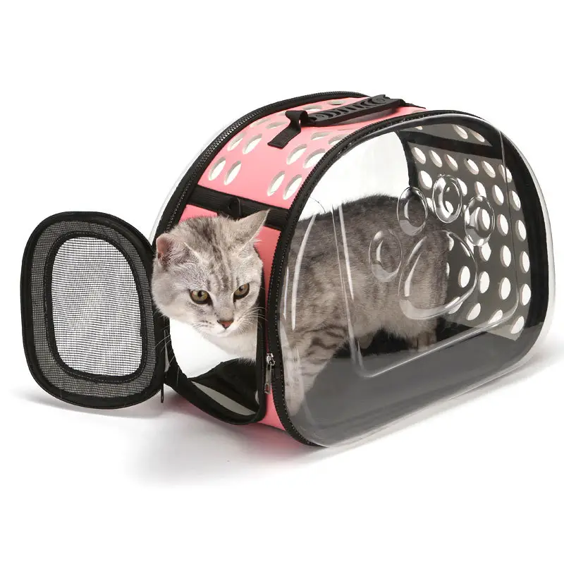 Mochila portátil para gato/cachorro, bolsa com cápsula respirável para transportar animais de estimação, gato, papagaio, cão, gatinho, transporte, gaiolas