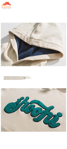 Sweat-shirt surdimensionné pour hommes, Streetwear, boutons, broderie de chenille, t-shirt de serviette, offre spéciale - Product Image 5