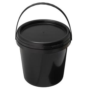 Empty Plastic Paint Pail 1L 5L 18L Liter Durable Black Round Paint Bucket with Lid and Handle Tool