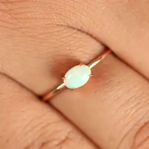 Natural Ethiopian Opal Best Quality 925 sterling silver Natural Ethiopian opal Gemstone ring Jewelry supplier simple Design Ring