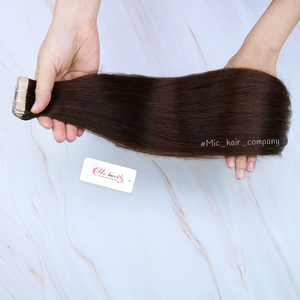 วิกผมมนุษย์ติดหนังกำพร้าแบบไม่ผ่านกระบวนการผมต่อลูกไม้หลากสไตล์และหลายสี - Product Image 1