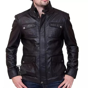 100% High Quality Genuine <b>Leather</b> <b>Jacket</b> Custom <b>Long</b> Slim Fit Design <b>Leather</b> <b>Jackets</b> For Boys Wholesale Design - Product Image 3