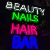 Extensions de cils Led, personnalisé, néon, flexibles, pour Salon de coiffure, Bar, décoration de salle, magasin ouvert, fenêtre, 1 pièce