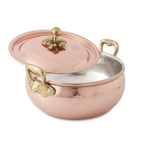 Marmite en cuivre dernier modèle avec poignées et bouton en laiton Marmite alimentaire de taille personnalisée de la meilleure qualité - Product Image 2