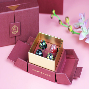 Boîte en papier carton vide pour cadeaux de mariage, emballage de luxe pour bonbons et chocolats, vente en gros, 10 pièces - Product Image 1