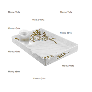 Ensemble de trois plateaux de service rectangulaires de différentes tailles, de qualité supérieure, par Home Arts - Product Image 2