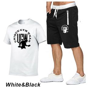 ชุดลำลองผู้ชาย 2 ชิ้น ผ้าฝ้ายออร์แกนิค 100% ระบายอากาศ แห้งเร็ว แขนสั้น คอกลม ลายการ์ตูน ไซส์ใหญ่ - Product Image 2