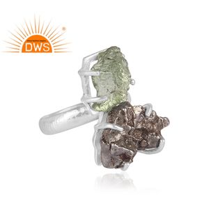 Lot de pierres précieuses en argent sterling 925, anneaux empilables, fabrication de bijoux - Product Image 3