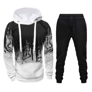 Ensemble de survêtement entièrement sublimé pour homme, pull à manches longues, deux poches, fitness, entraînement, gym, coupe ajustée - Product Image 1