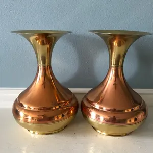 Vintage Copper Flower Vase New Design Top Selling Best Quality Fancy Flower Vases Copper Plated Flower Pot
