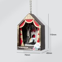 Kit miniature de l'Opéra Phantom personnalisé, 4 ornements suspendus, facile à utiliser, bricolage éducatif, écologique, maisons de poupées de haute qualité