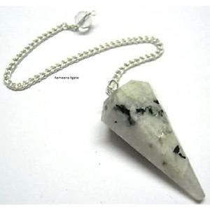 Péndulo de piedra lunar de arcoíris de la mejor calidad, cristal natural curativo, Péndulo de cono facetado para espiga reiki, venta al por mayor - Product Image 1