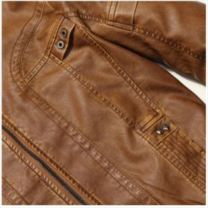 Chaqueta parka de cuero genuino con diseño elegante - Product Image 3