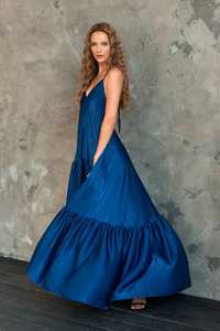 2022 été femmes sans manches longue tenue décontractée nouveau Boho imprimé fleuri dos nu Maxi respirant écologique pour la nuit chaude - Product Image 5