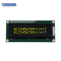 Módulo de Pantalla LCD 1602 I2C 16x2 de Matriz de Puntos COB FSTN 5x8 Puntos, Transmisión Negativa, Ángulo de Visión de 6:00, Interfaz MPU, Blanco y Negro