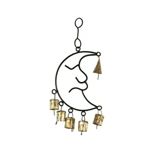 Moon Design Black and Golf Fancy and Unqiui Design Wind Chime