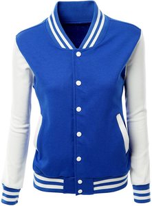 Chaqueta universitaria de algodón personalizada para mujer, corte ajustado, ligera pero duradera, suave y a precios bajos con diseño/logotipos personalizados. - Product Image 4