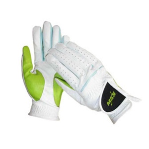 Gant de golf en cuir véritable Cabretta blanc en peau de mouton avec fonction antidérapante poids à la main place gauche modèle PGM taille GUA - Product Image 1
