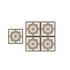 40x40cm เซรามิกปูพื้นสีน้ำตาลลายดอกไม้ขนาดใหญ่ - Product Image 2