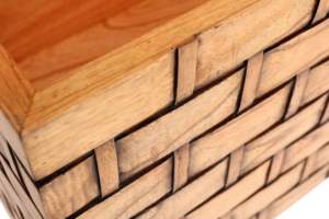 Custom Wooden <b>Sideboard</b> Storage Bench Carved Weaving Design Modern Classic Living Room Hotel Furniture OEM - Product Image 4