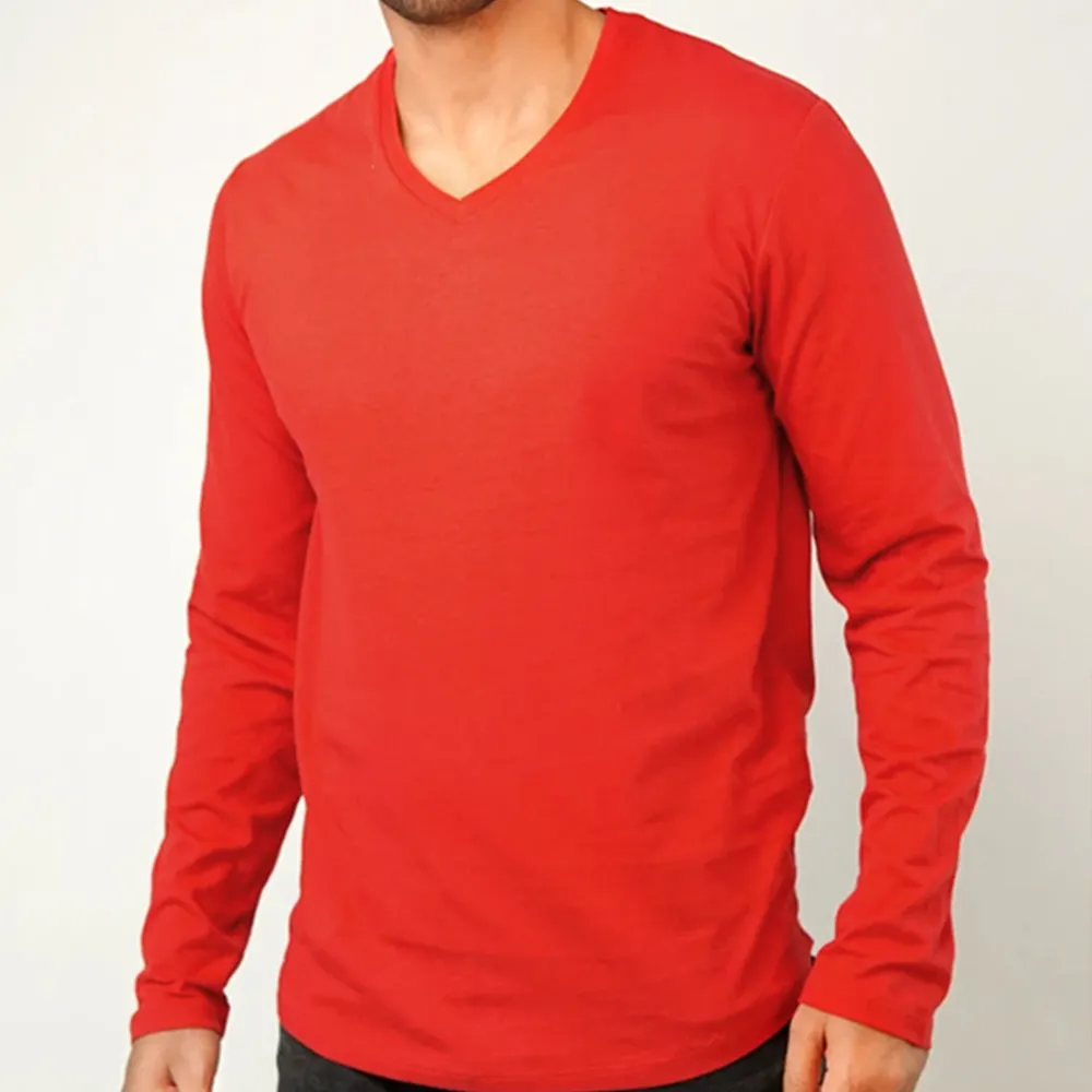 Men TShirt 2023 Custom Printed High Quality Cotton Mens Plain T Shirts Basic Tee Shirt V Shaped Neck