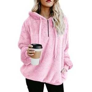 Wnab International Fuzzy Plus Size Women Winter Fluffy Fur <b>Sweatshirt</b> Hoodie Jumper <b>Cardigan</b> Hooded Tops Pullover - Product Image 4