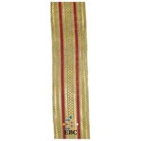 Vente en gros de dentelle française tressée métallique dorée de haute qualité, écologique, jacquard, largeur personnalisable, accessoires OEM