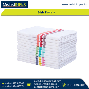 Serviettes de cuisine en coton biologique à séchage rapide, prix direct usine - Product Image 3