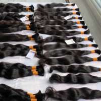 Cheveux humains vierges bruts alignés en vrac, emballage personnalisé pour cheveux humains, extensions de cheveux humains vierges bruts indiens en vrac